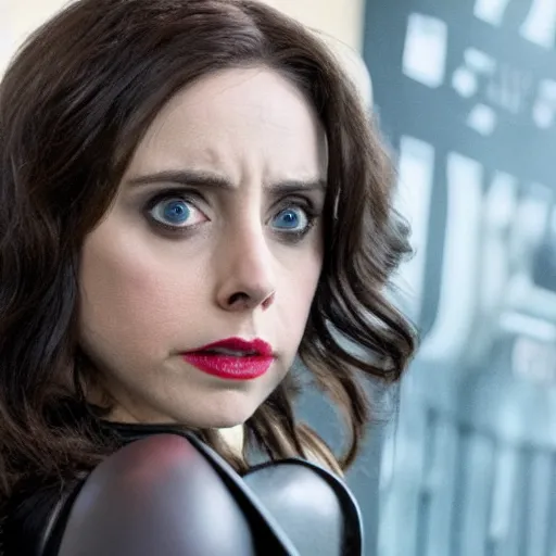 Prompt: Alison Brie as Marvel's Black Widow