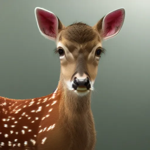 Image similar to hyperrealistic dslr film still of peter grohl disguised as ( baby deer, foal ), stunning 8 k octane comprehensive 3 d render, inspired by istvan sandorfi & greg rutkowski & unreal engine, perfect symmetry, dim volumetric cinematic lighting, extremely hyper - detailed, incredibly real lifelike attributes & flesh texture, intricate, masterpiece, artstation, stunning