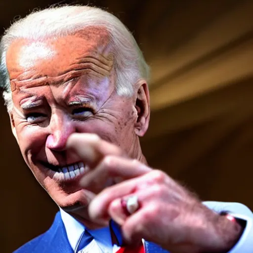 Prompt: joe biden with the make - up of a sad clown.