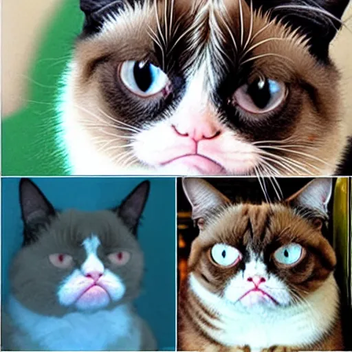 Prompt: <photograph accurate=true grumpy=false happy=true smile=true>Grumpy Cat is Happy</photograph>