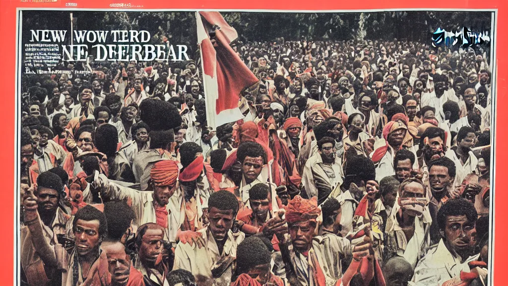 Image similar to 1 9 7 0 red terror, the dergue, key shibir, ethiopia, 4 k, in the cover of new york times