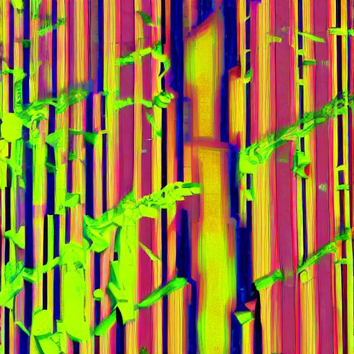 glitching picture of a paiting, Stable Diffusion