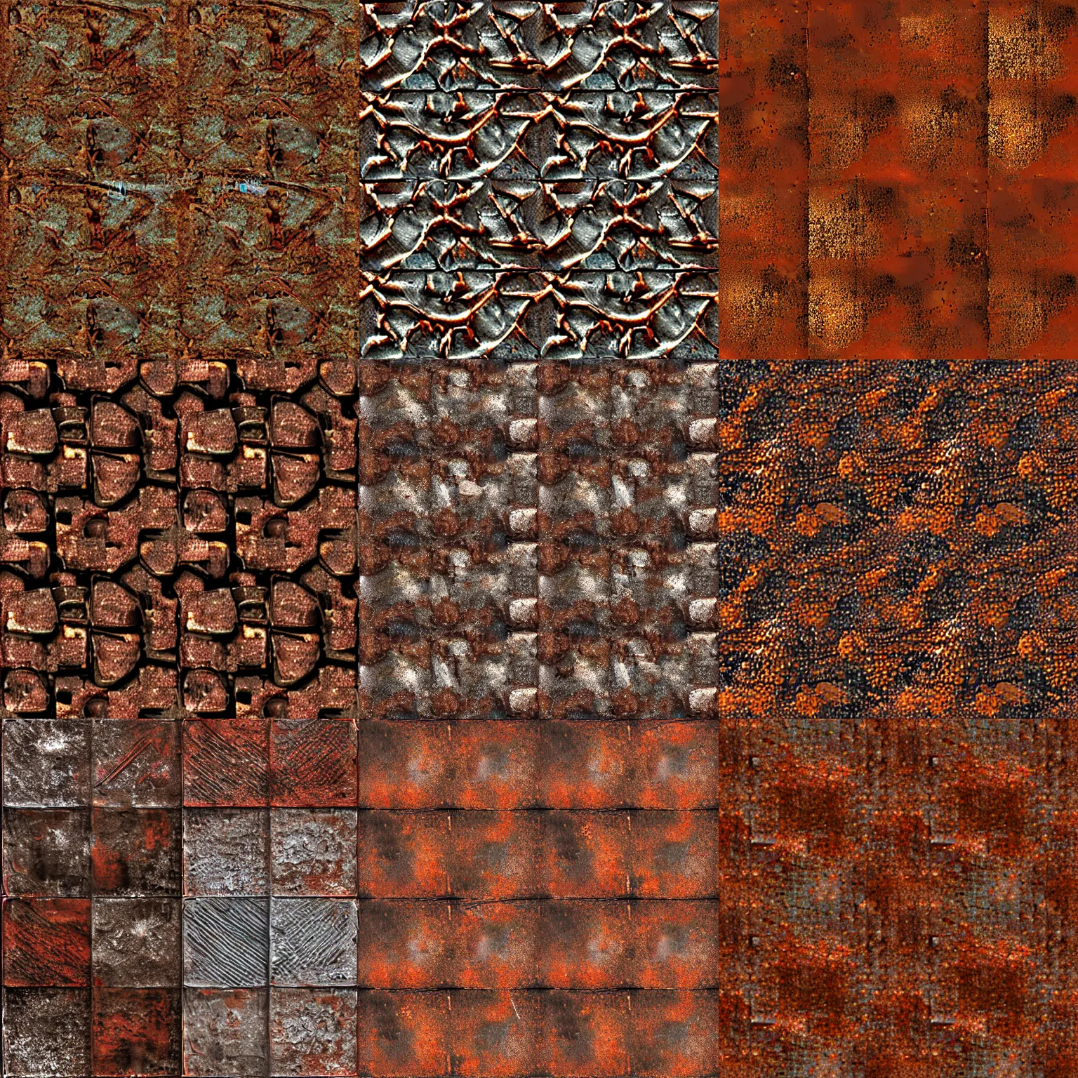 Prompt: rusted metal seamless texture