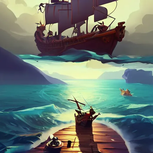 Image similar to painting jack the pirate on sea of thieves game avatar hero smooth face median photoshop filter cutout vector behance hd by jesper ejsing, by rhads, makoto shinkai and lois van baarle, ilya kuvshinov, rossdraws, illustration, art by ilya kuvshinov and gustav klimt