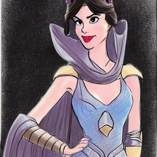 Image similar to milt kahl sketch of victoria justice as princess padme from star wars episode 3