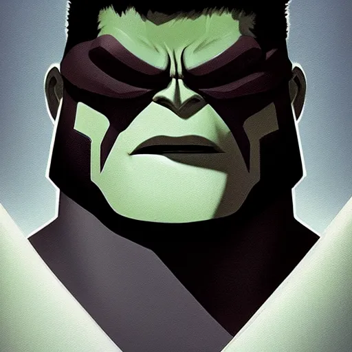 Image similar to face icon stylized minimalist the hulk, loftis, cory behance hd by jesper ejsing, by rhads, makoto shinkai and lois van baarle, ilya kuvshinov, rossdraws global illumination