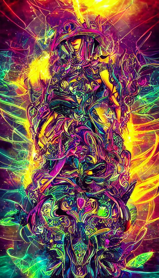 Image similar to psytrance artwork, from final fantasy