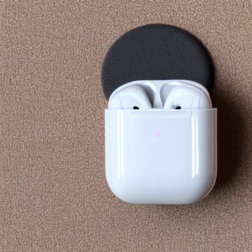 Image similar to futuristic airpods closeup, 8k, realistic, sharp, high details, photo studio quality, ray traced