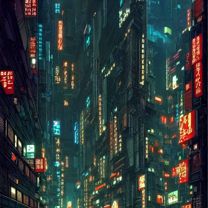 Image similar to a cyberpunk city, by satoshi kon, highly detailed, intricate, warm lighting