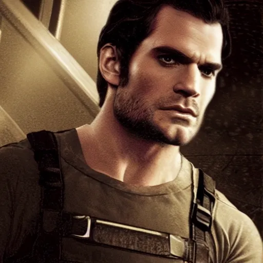 Image similar to Polaroid image of Henry Cavill in resident evil