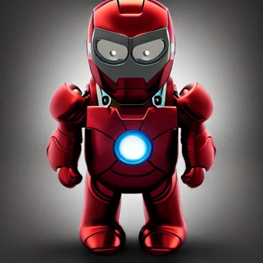 Image similar to “minion iron man, UHD, hyperrealistic render”