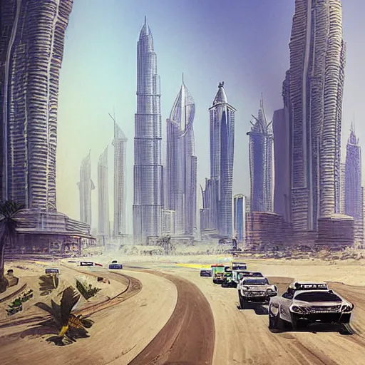 Image similar to gta : dubai, by ivan laliashvili