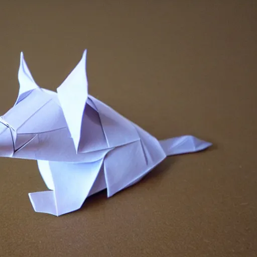 Image similar to origami polar bear