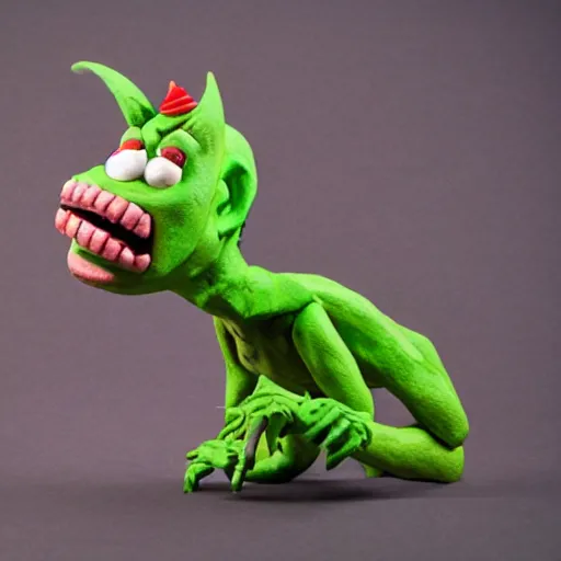 Prompt: claymation nick sianchuk monster