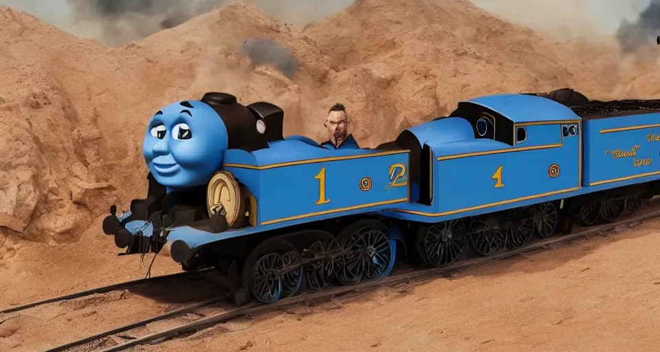 Image similar to Thomas the Tank Engine in MAD MAX: FURY ROAD