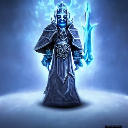 Image similar to world of warcraft lich king as a little girl