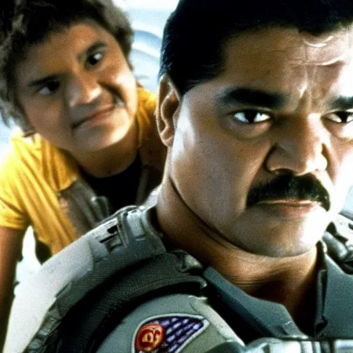 Prompt: George Lopez in Aliens (1986)