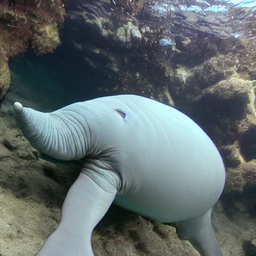 prompthunt: a photo of a blobfish jumping from the water like a marlin