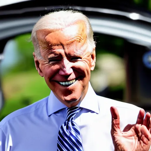 Image similar to joe biden with a long neck like a giraffe