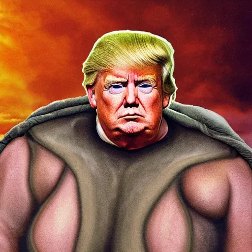 Image similar to upper body portrait of donald trump as baron harkonnen from film dune ( 2 0 2 1 )