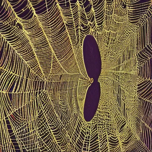 Prompt: robert wyatt weaving his spider web, highly detailed, 4 k
