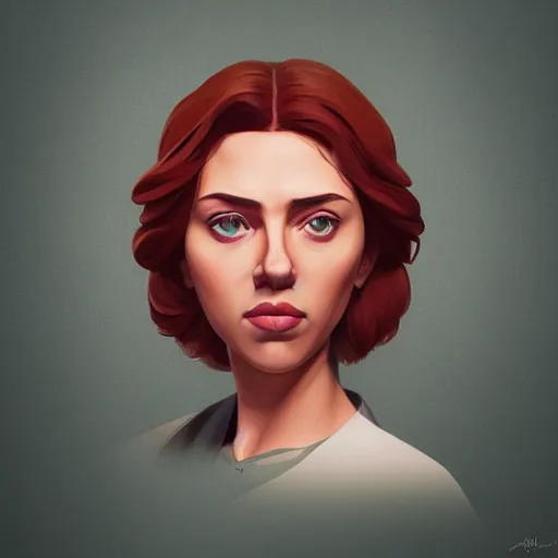 Prompt: face icon stylized minimalist bolshevik leader nadezhda konstantinovna krupskaya played by scarlett johansson, loftis, cory behance hd by jesper ejsing, by rhads, makoto shinkai and lois van baarle, ilya kuvshinov, rossdraws global illumination