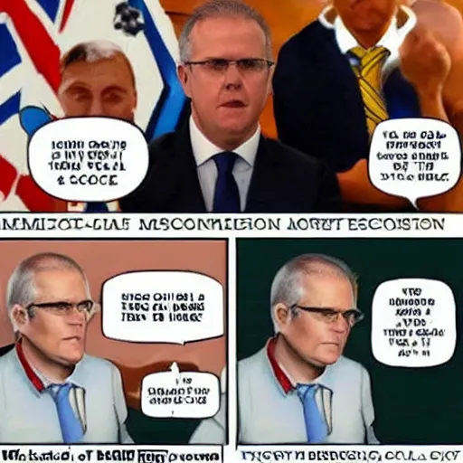 Prompt: a meme about scott morrison