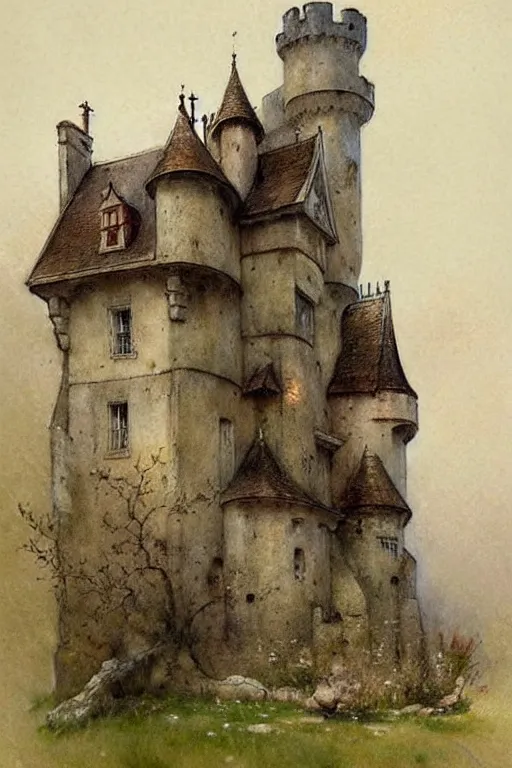 Image similar to (((((1950s castle. muted colors.))))) by Jean-Baptiste Monge !!!!!!!!!!!!!!!!!!!!!!!!!!!