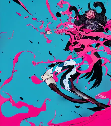 Image similar to Kimetsu no Yaiba by Alex Pardee, Petros Afshar, and James McDermott,unstirred paint, vivid color, cgsociety 4K