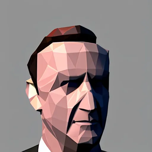 Image similar to low poly saul goodman, playstation 1 graphics