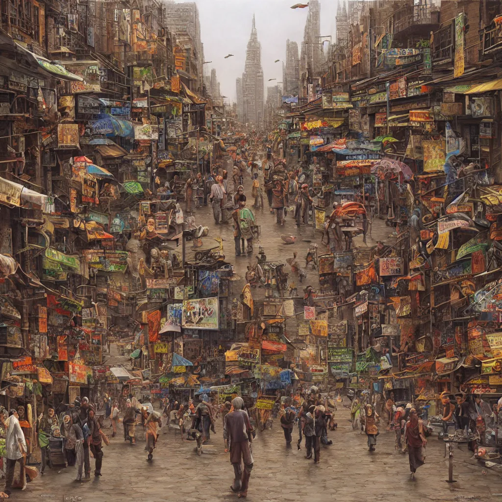 Image similar to detailed painting of gang nam street, trending on art station, by ted nasmith