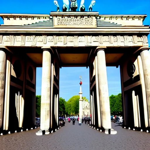 Prompt: brandenburg gate Germany futuristic