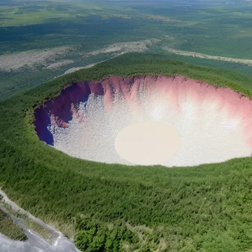 Image similar to a town with a gigantic crater at the center