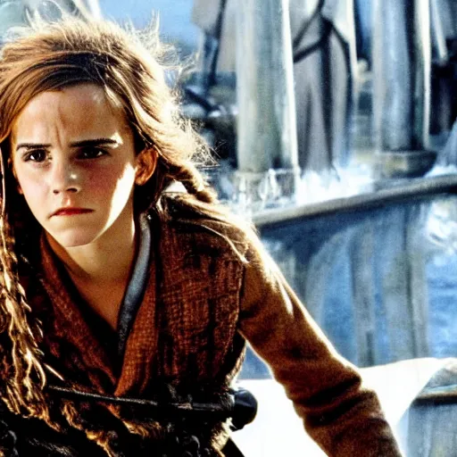 Image similar to emma watson as hermione granger in waterworld