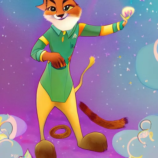 Image similar to princes jasmin, anthropomorphic cat, in the style of zootopia