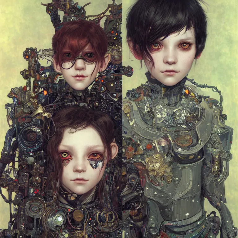 Image similar to portrait of beautiful young goblin, cyberpunk, Warhammer, highly detailed, artstation, illustration, art by Gustav Klimt and Range Murata and Ilya Kuvshinov and Sakimichan