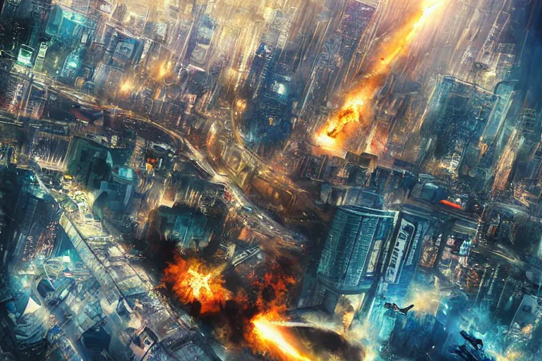 Image similar to cat attacking Tokyo, disaster movie poster, masterpiece, masterwork, cgstudio