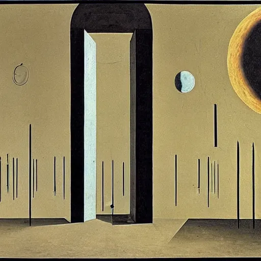 Image similar to a tear from an eye. a parade of disconnected images : obscure corners of nameless interiors, astronomical diagrams projecting the distances between celestial bodies, a painting by giorgio de chirico, a list of unpopular anagrams.