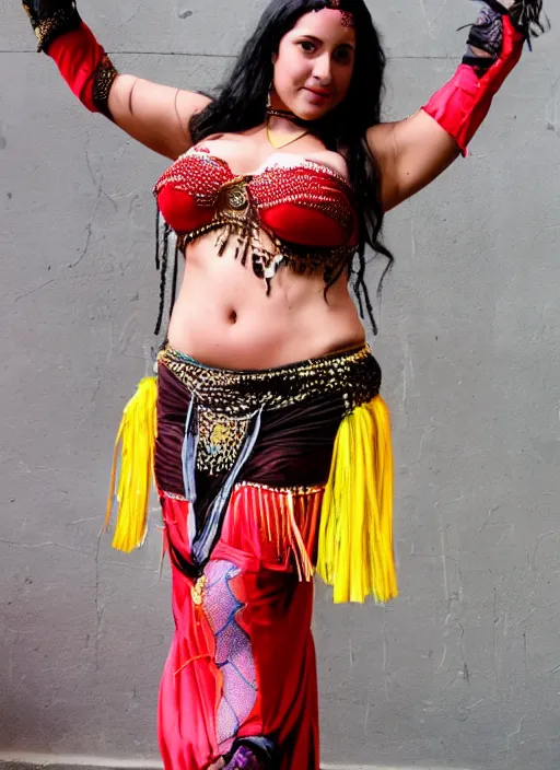 Image similar to bellydancer festival warrior curvy partygirl cinematic, vallejo, diego rivera