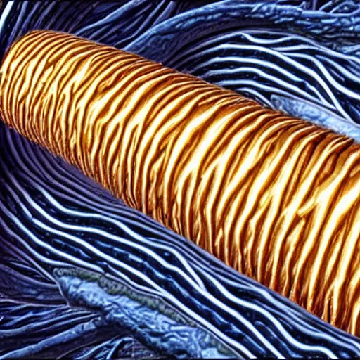 Image similar to detailed realistic illustration of damaged myofibrin muscle fibres