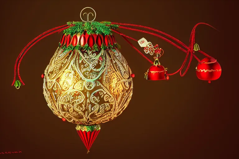 Image similar to a detailed concept art of a jingle bell, trending on artstation, digital art, 4 k, intricate