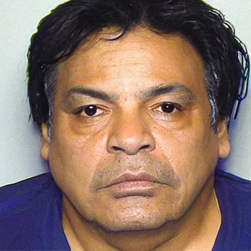 Prompt: juan gabriel mugshot