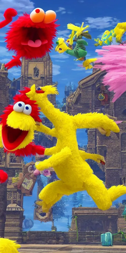 Image similar to “Big Bird from Sesame Street joins Super Smash Bros Ultimate roster as a playable fighter!”