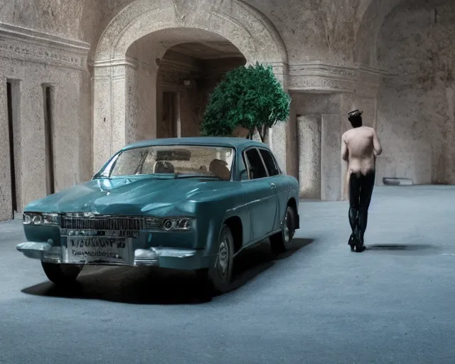 Prompt: a film still from holy motors, cinematic lighting, photorealistic, hyperrealistic, highly detailed, photorealistic, high resolution, 4 k, 1 0 0 1