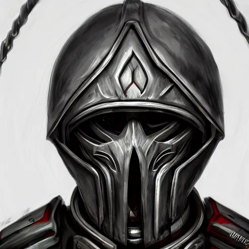 Prompt: grimdark blanchitsu helmet, terrifying, grimdark, photorealistic, closeup, symmetrical, artstation