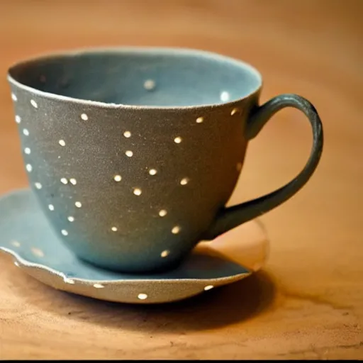 Image similar to teacup with many holes in it
