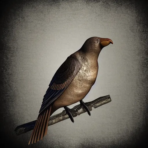 Prompt: armored bird, 3d.4d, realsitic, photorealistic