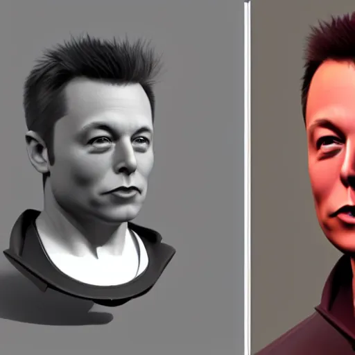 Image similar to 3 d render model of elon musk, blender, featured on artstation, unreal engine, video - game, playstation 4, xbox 3 6 0