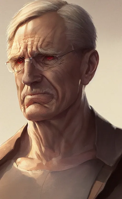 Prompt: old man steve rogers, highly detailed, digital painting, artstation, facing camera, concept art, smooth, sharp focus, illustration, art by artgerm and greg rutkowski, high definition digital art, dramatic lighting, in the style of ilya kuvshinov and Ross tran