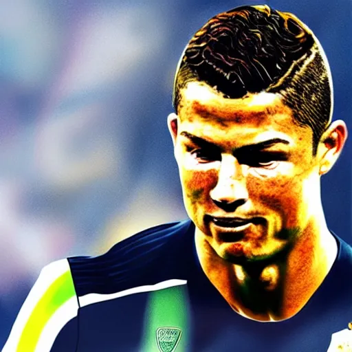 Prompt: Christiano Ronaldo potrait